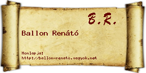 Ballon Renátó névjegykártya