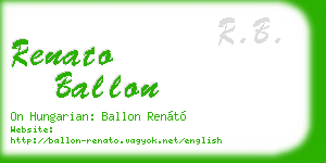 renato ballon business card