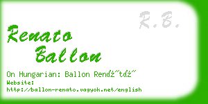 renato ballon business card